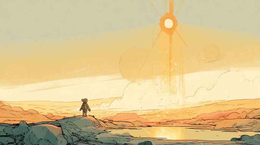 Journal — a koala looking up at a glowing guiding star